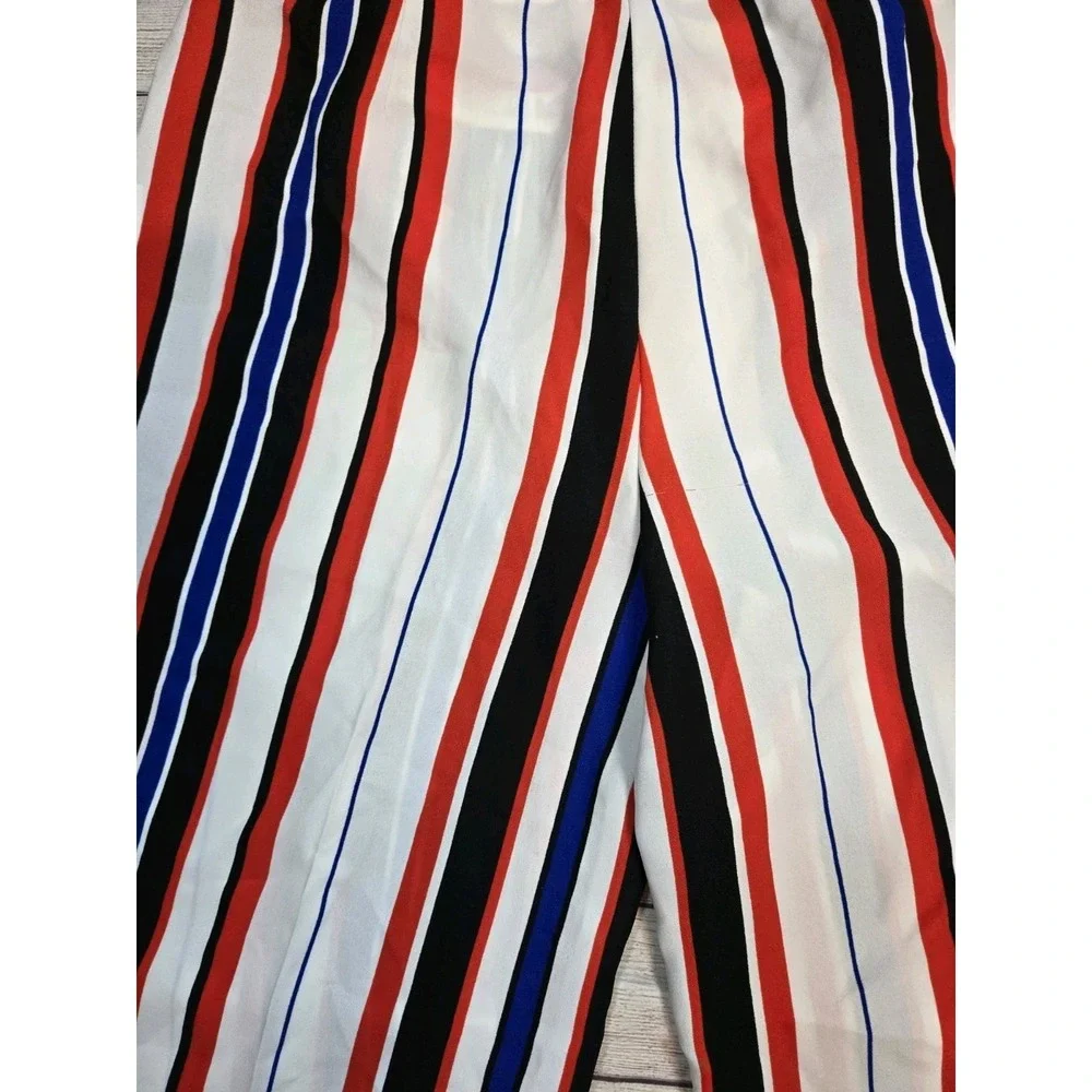 Vince Camuto Women's Wide-Leg Striped Lightweight Dress Pants Black Size 6 NWT‎